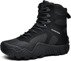 Mens Waterproof Hiking Boots Military Tactical Boots Combat Boots Breathable Police Patrol Boots Army Boots