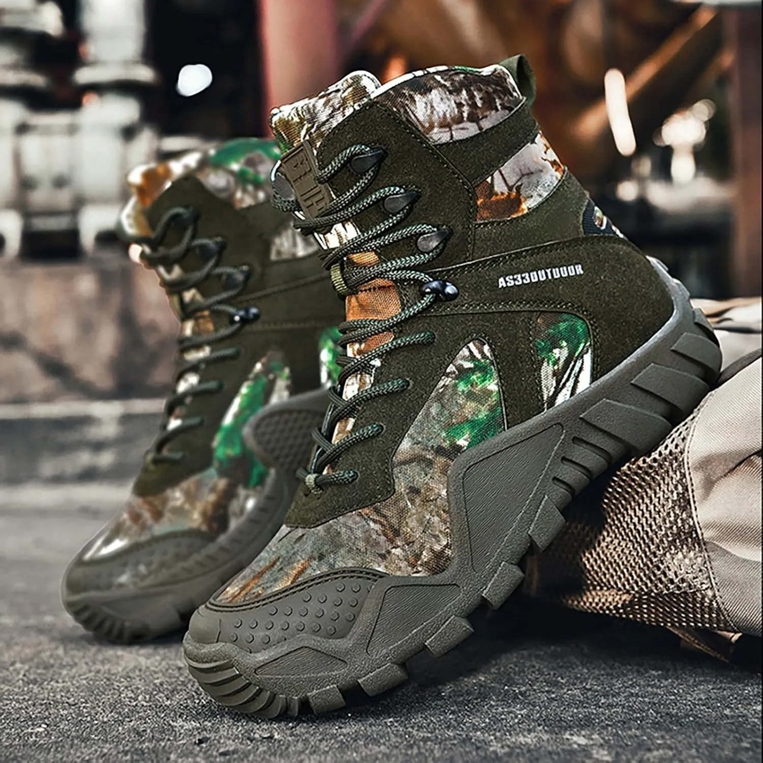 Mens Waterproof Hiking Boots Military Tactical Boots Combat Boots Breathable Police Patrol Boots Army Boots