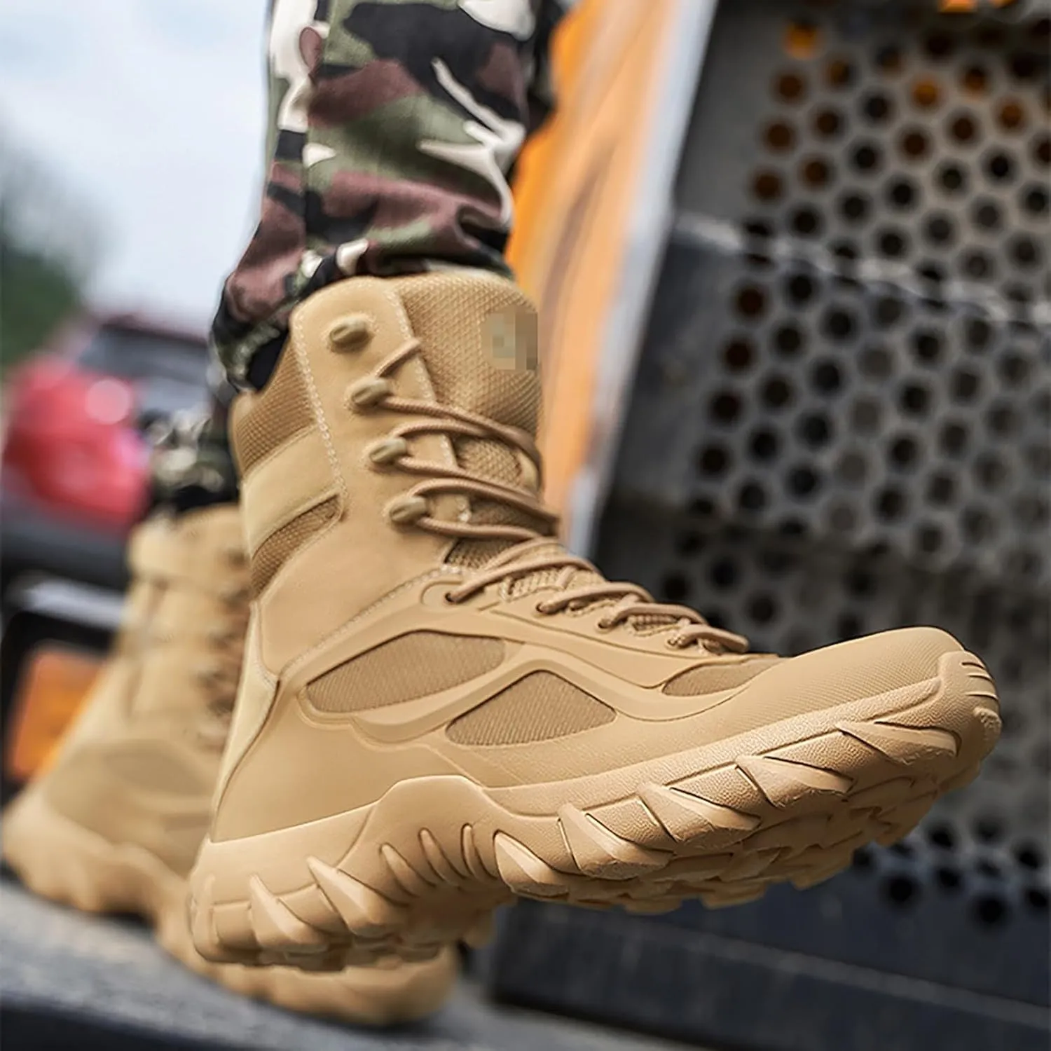 Mens Waterproof Hiking Boots Military Tactical Boots Combat Boots Breathable Police Patrol Boots Army Boots