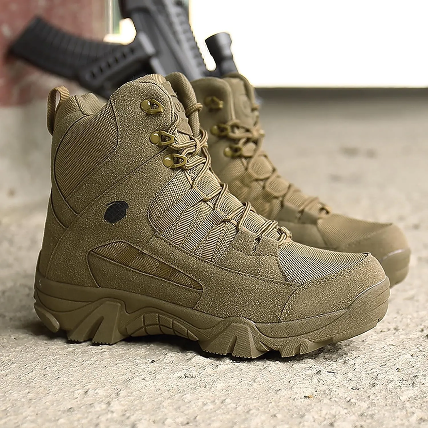Military Boots For Men Tactical Boots Combat Boots Breathable Police Patrol Boots Lightweight Army Boots Waterproof Hiking Boots