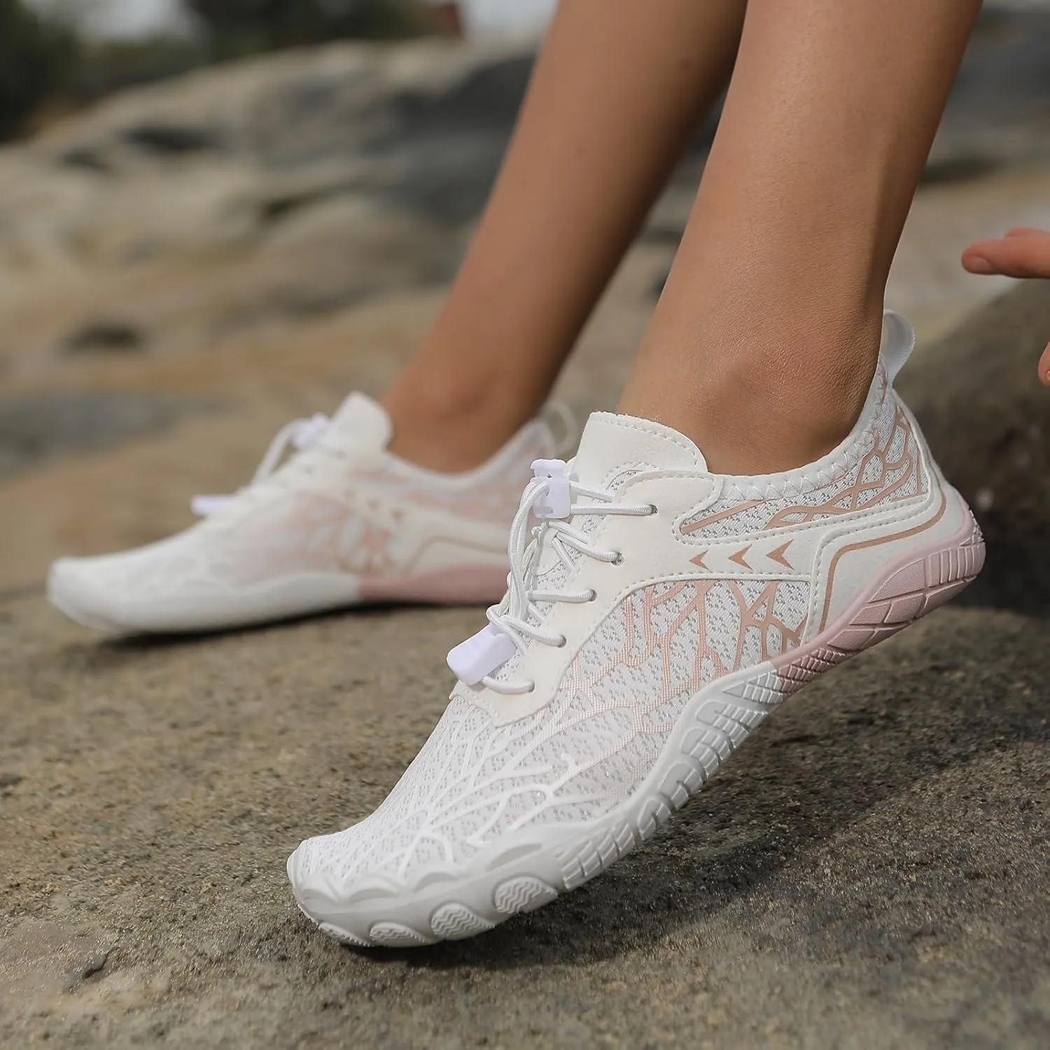 Mmoneyake Hike Barefoot Shoes Women Men Wide Toe Box Healthy & Non-Slip Barefoot Shoes Outdoor Hiking Shoe Grounded Footwear Unisex