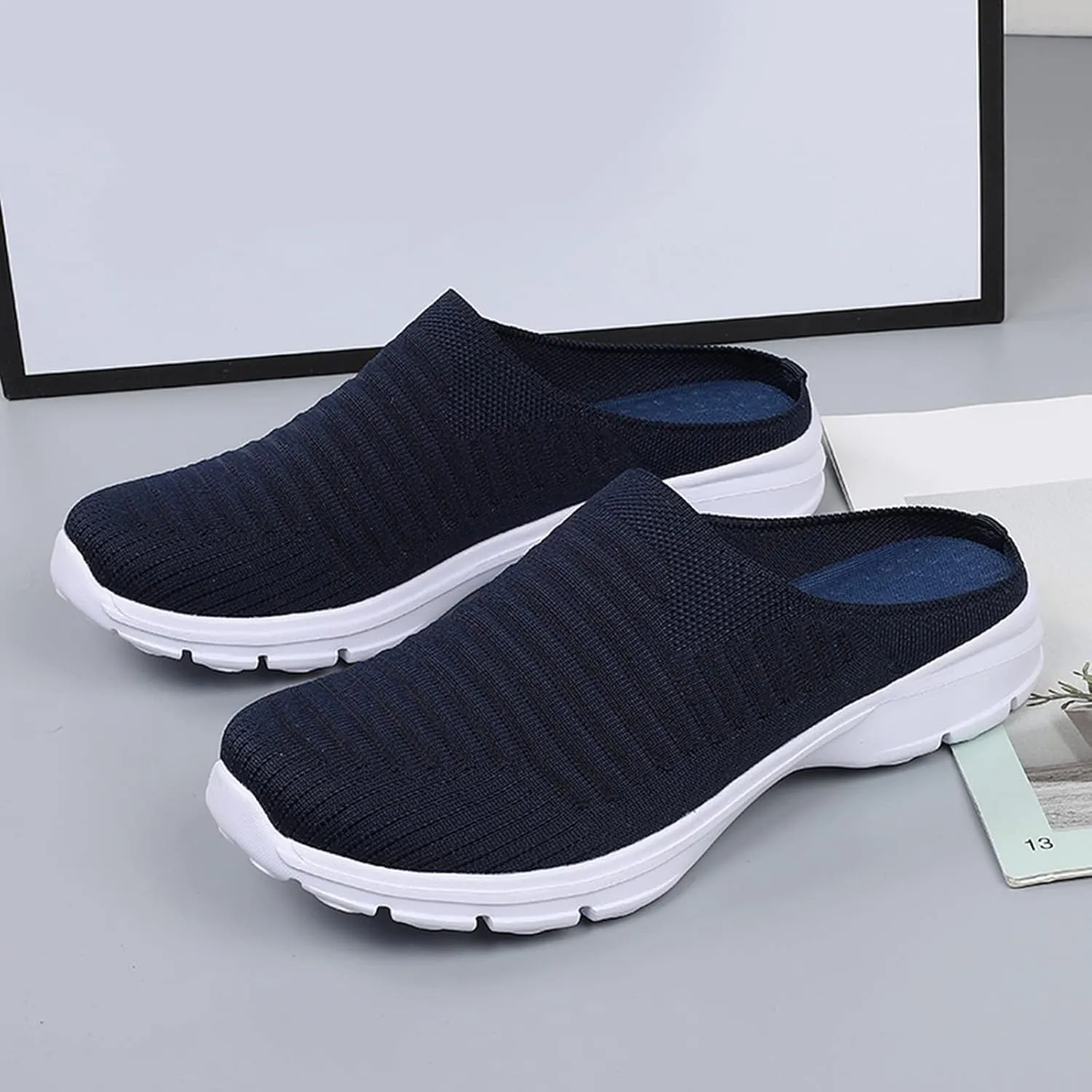 Mules for Women 2025 Backless Walking Sneakers Womens Running Shoes Casual Women Casual Shoes White Sneakers White Tennis Shoe Cross Trainer Shoe
