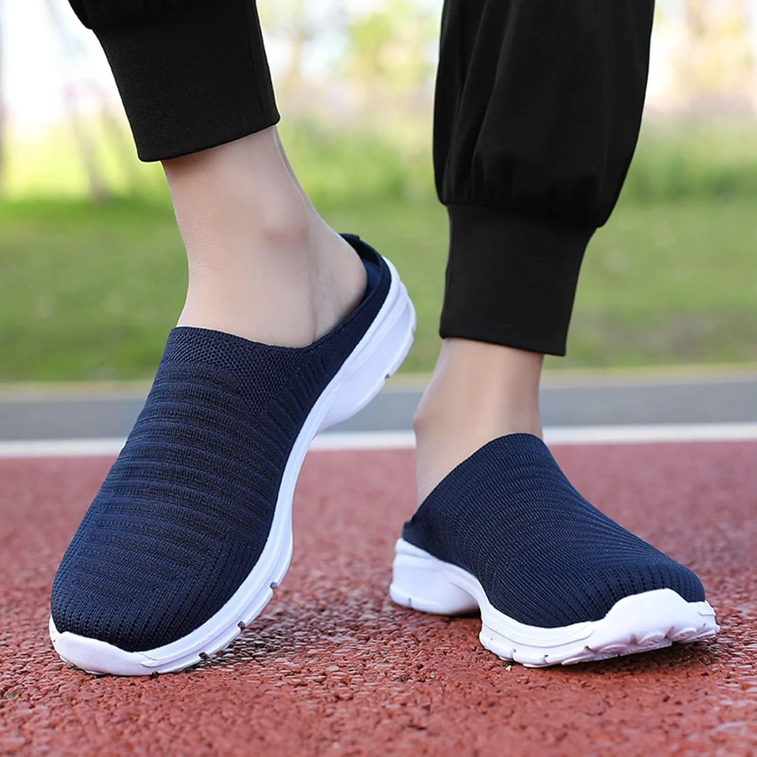 Mules for Women 2025 Backless Walking Sneakers Womens Running Shoes Casual Women Casual Shoes White Sneakers White Tennis Shoe Cross Trainer Shoe