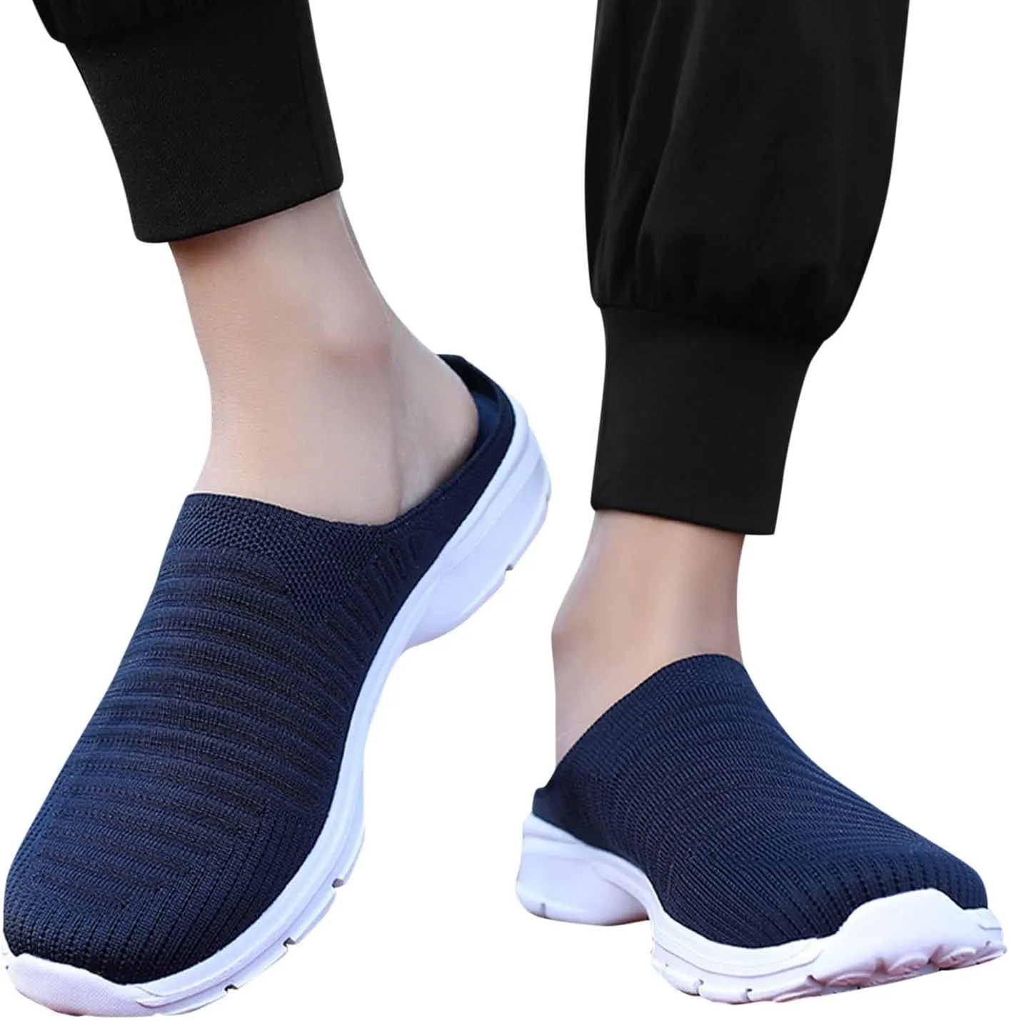 Mules for Women 2025 Backless Walking Sneakers Womens Running Shoes Casual Women Casual Shoes White Sneakers White Tennis Shoe Cross Trainer Shoe