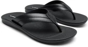 OKABASHI Men's Voyager Flip Flop | Scultped Footbed w/Nonslip Grip | Slip Resistent & Waterproof | Sustainably Made in the USA