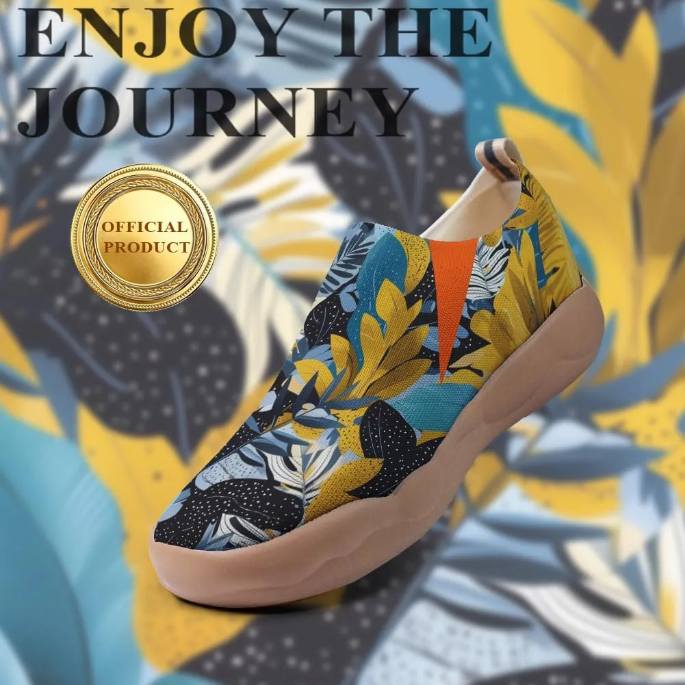 Onehorse Women's Slip-Ons Loafers Flowers Artistic Shoes Lightweight Comfortable Casual Travel Footwear