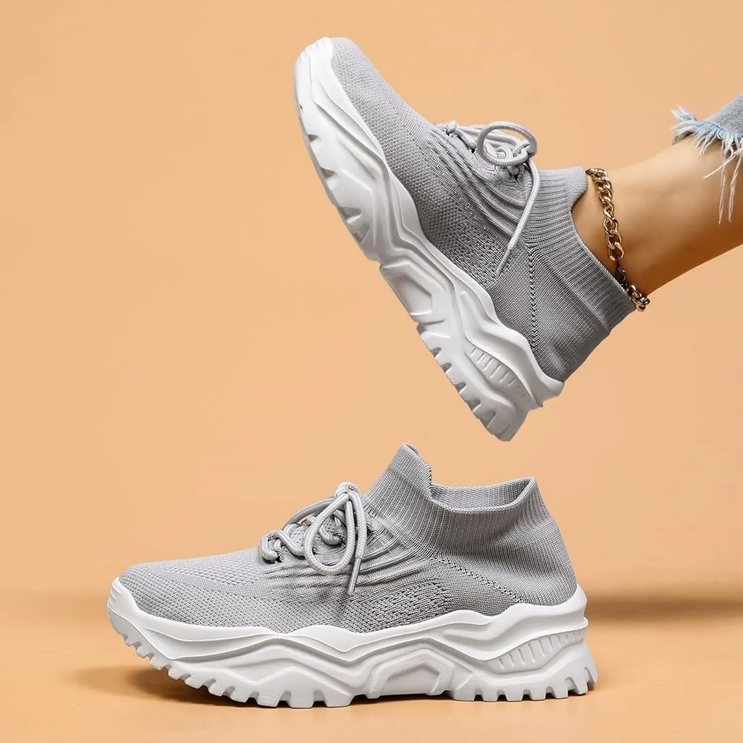 Ortho Pro Shoes for Women Men 2025 New Nurse Babe Shoes,Knit Mesh Breathable Slip-On Sneakers Lightweight Ankle Socks Non Slip Athletic Sneakers,Outdoor Soft Sole Comfort Walking Footwear