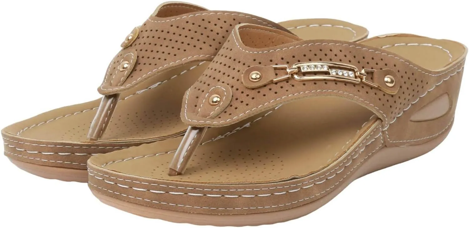 Orthopedic Sandals for Women Summer Dressy Arch Support Sandals Breathable Mesh Hollow Non-Slip Flip-Flops 2025 Casual Beach Slides