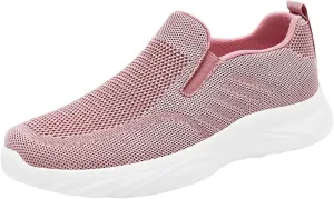 Orthopedic Woven Breathable Soft Slip On Arch Support Mesh Casual Running Shoes Wide Width Walking Sneaker
