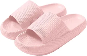 Pillow Slippers for Women and Men Non Slip Quick Drying Cloud Slides for Women with Arch Support Pillow Soft Slip On Sandals House Shower Shoes Cloud Sandals Comfy Indoor Outdoor Slides Unisex