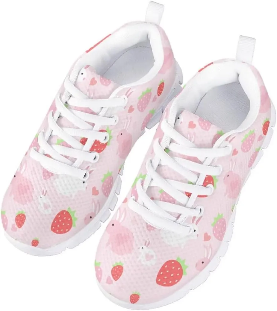Pink Girls Sneakers Kids Lightweight Breathable School Athletic Running Walking Shoes