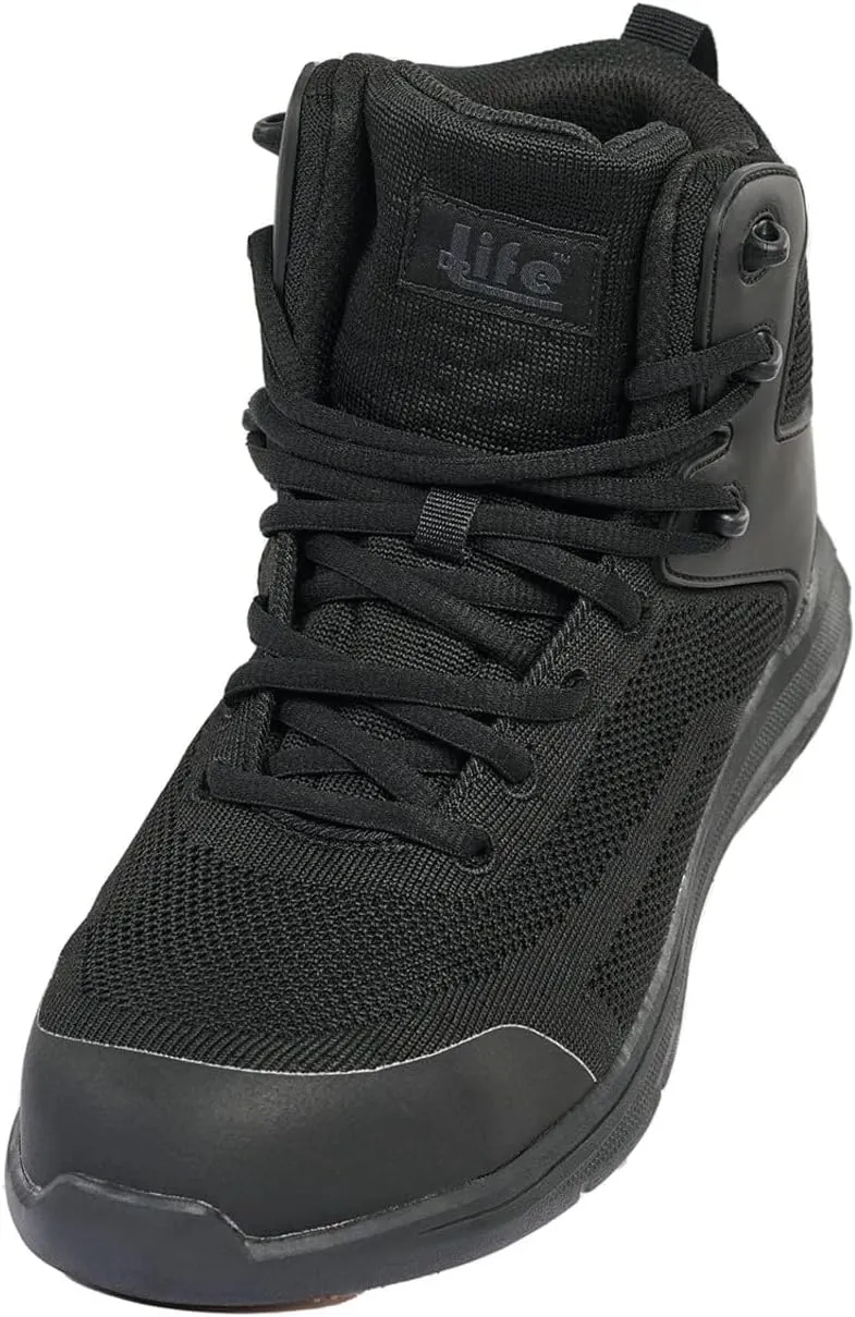 Pro-Grip Womens Athletic Hi Composite Toe Safety Shoes for Work Sneakers Comfortable Lightweight Breathable Slip Resistant Metal Free