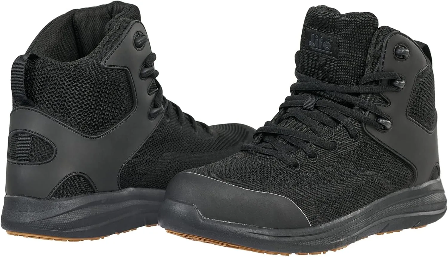 Pro-Grip Womens Athletic Hi Composite Toe Safety Shoes for Work Sneakers Comfortable Lightweight Breathable Slip Resistant Metal Free