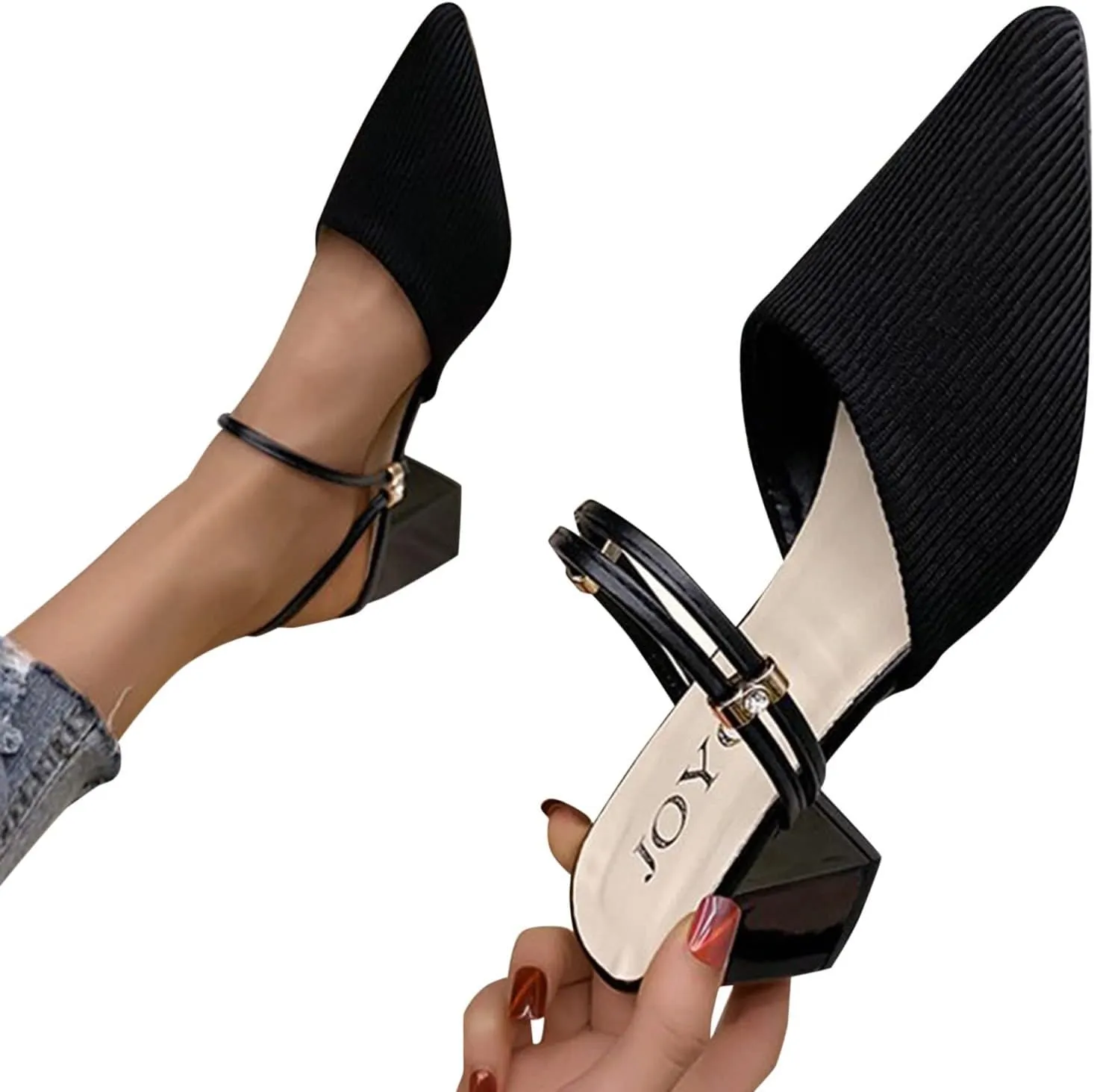 Pumps Strappy Heels for Women Women's Lace Up Heeled Sandals Formal Heels Women's Chunk High Heel Pump Sandals