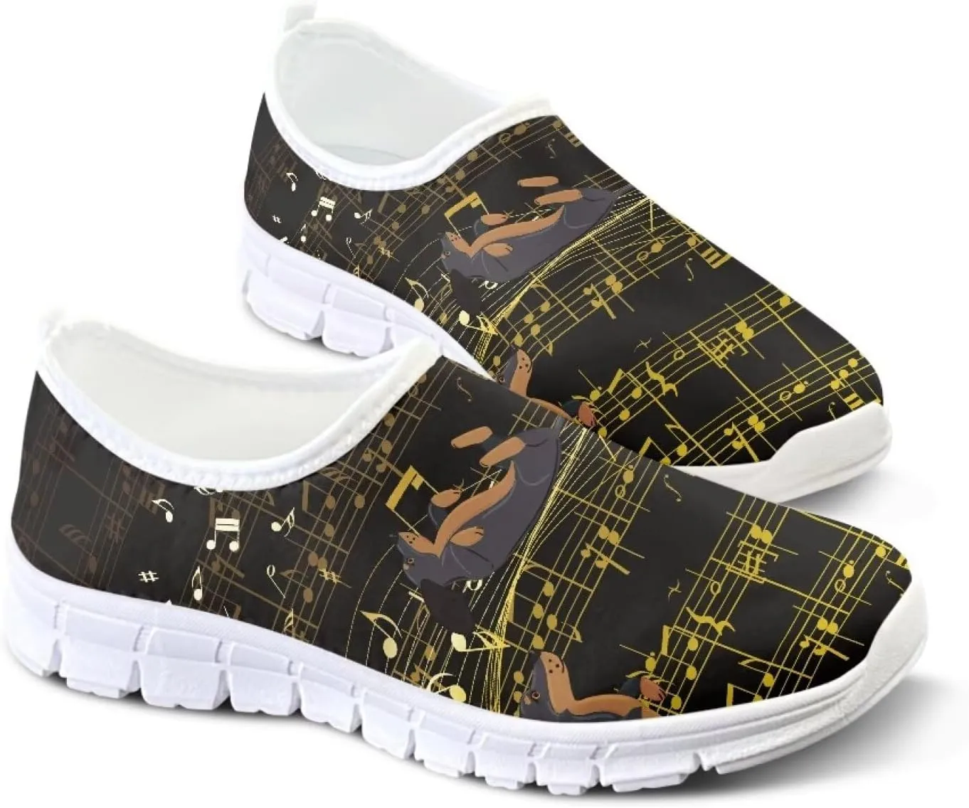 Pxjivorg Women's Slip Ons Flat Lightweight Sneakers Walking Casual Loafers Comfortable Art Painted Travel Outdoor Shoes for Ladies Print Series US Size 5.5-11.5