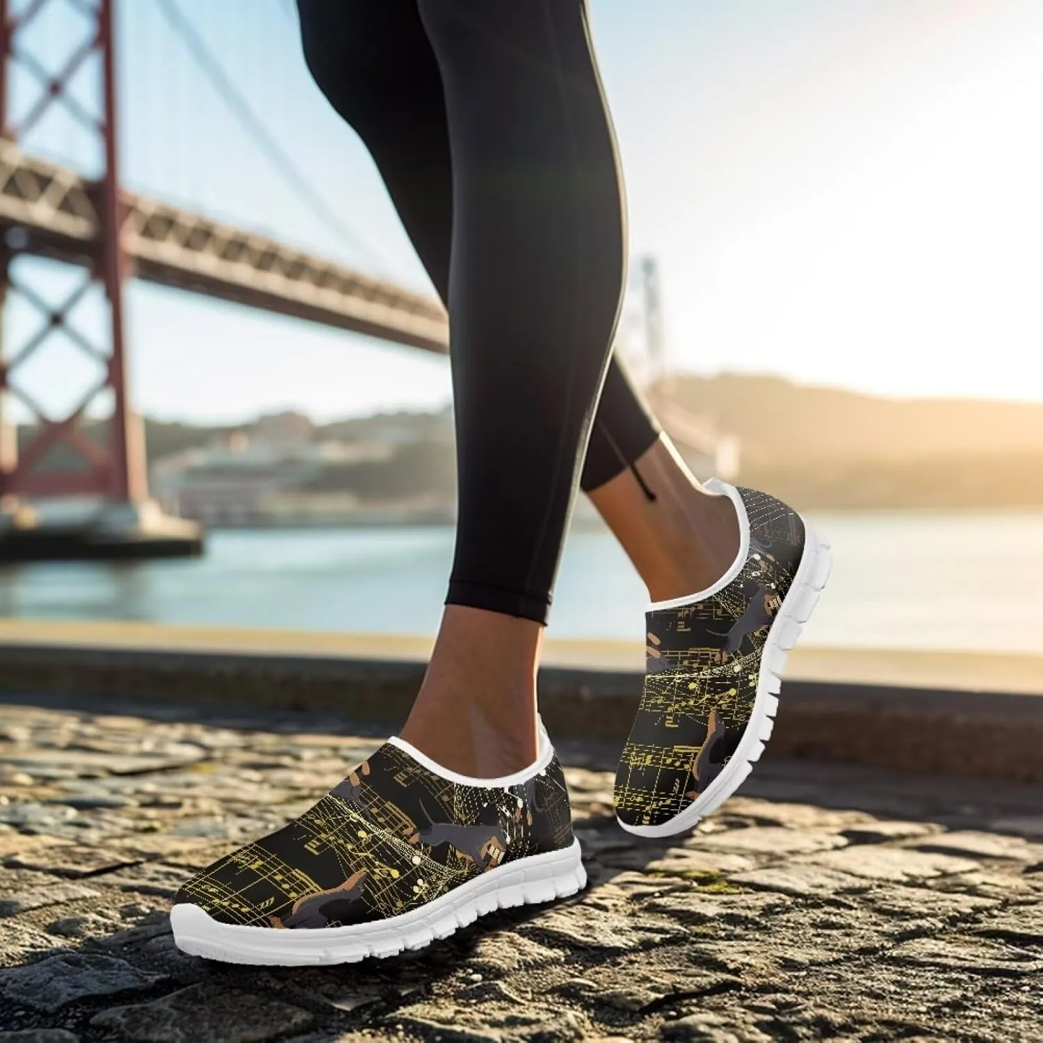 Pxjivorg Women's Slip Ons Flat Lightweight Sneakers Walking Casual Loafers Comfortable Art Painted Travel Outdoor Shoes for Ladies Print Series US Size 5.5-11.5