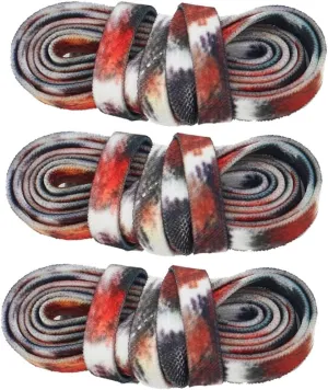 Replacement Shoelaces Sizes Graffiti Printed Polyester 120cm/140cm/160cm Flat Design for Easy Insertion