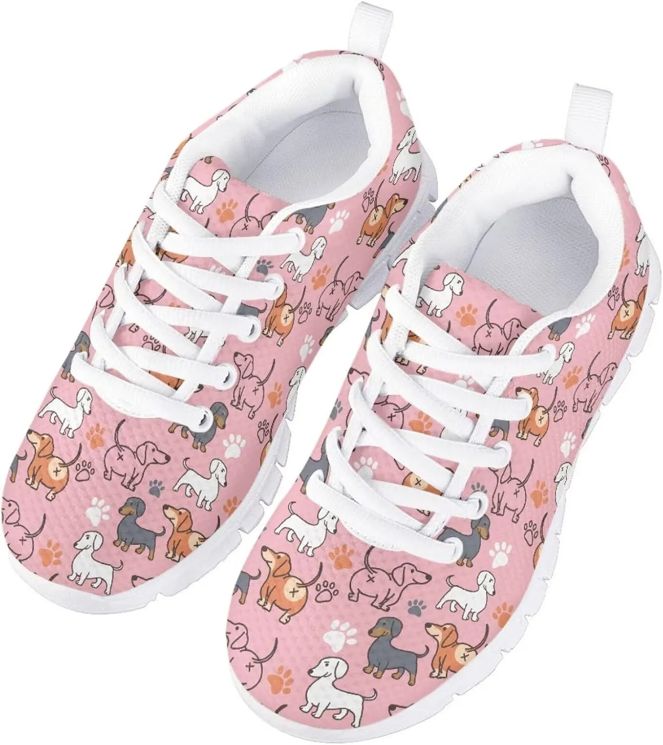 Running Shoes for Kids Lace Up Athletic Shoes Lightweight Sneakers