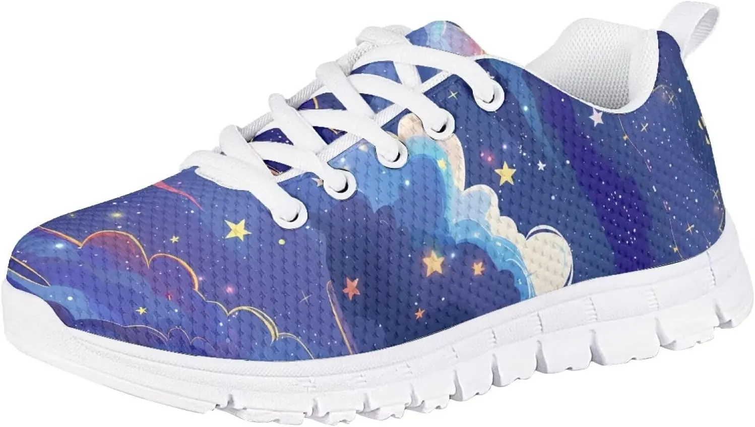 Running Shoes for Kids Lace Up Athletic Shoes Lightweight Sneakers