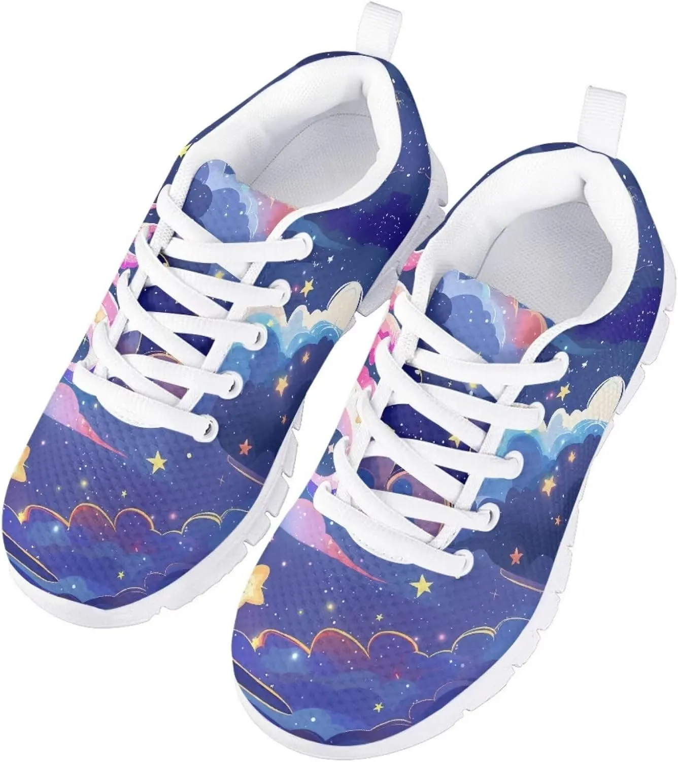 Running Shoes for Kids Lace Up Athletic Shoes Lightweight Sneakers