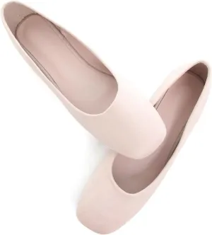 SAILING LU Flats for Women Comfortable Solid Color Soft Flats Square Toe Ballet Casual Work Shoes Dressy Slip-ons Loafers