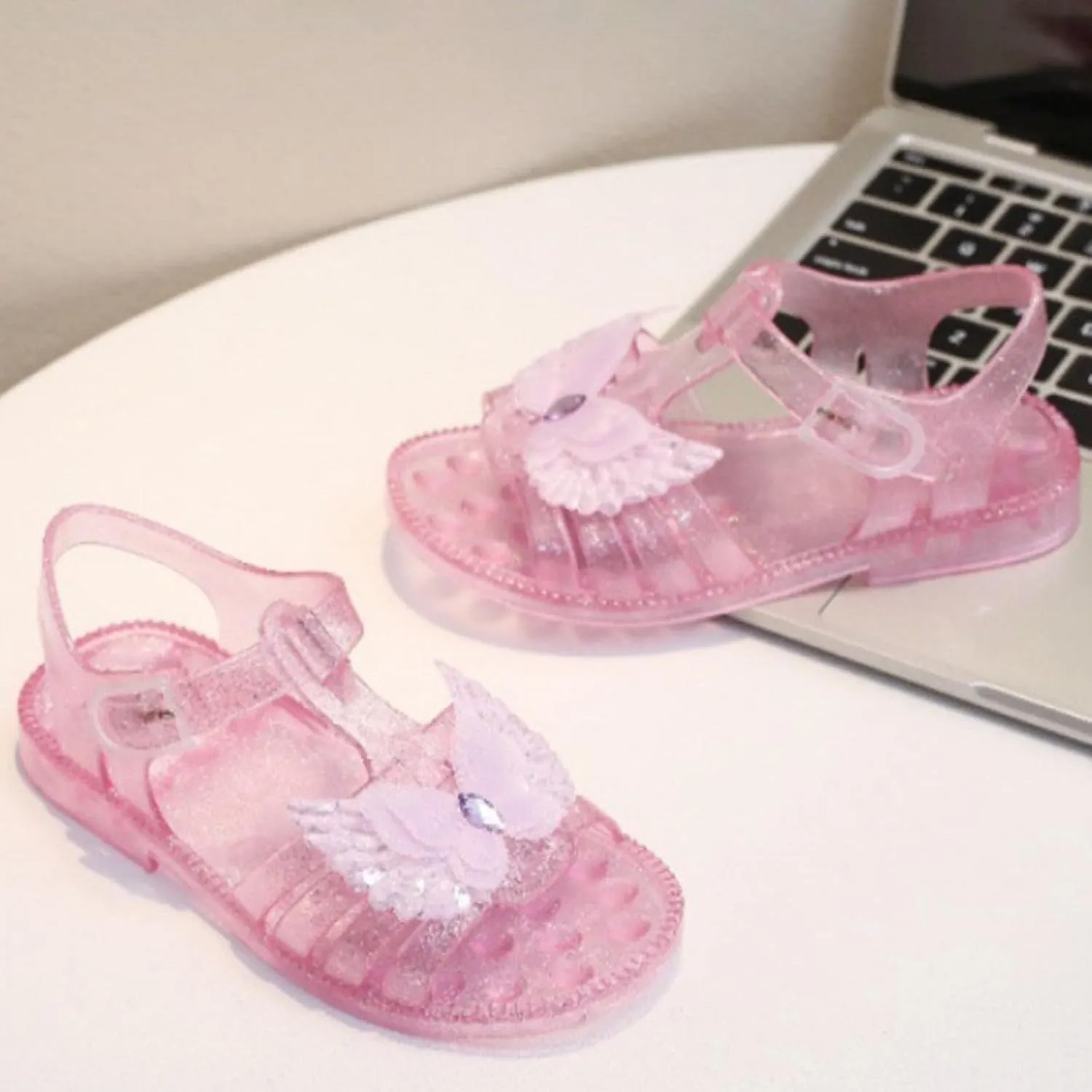 Sandals for Girls Kids Toddler Dress Up Flat Sequins Butterfly Mary Jane Shoes Summer Casual Sandal Girls Summer Sandals