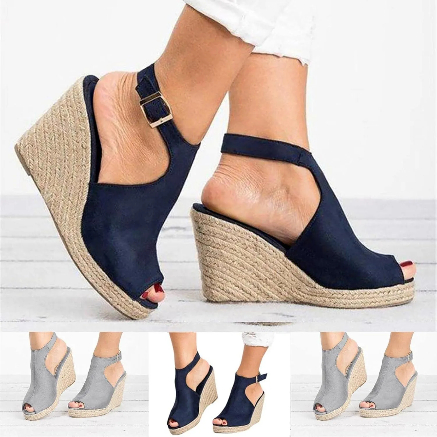Sandals for Women Casual Summer Womens Sandals Low Wedges Peep Toe Wrapped Sexy Cute Diamond Dressy Sandalias Sandals for Women