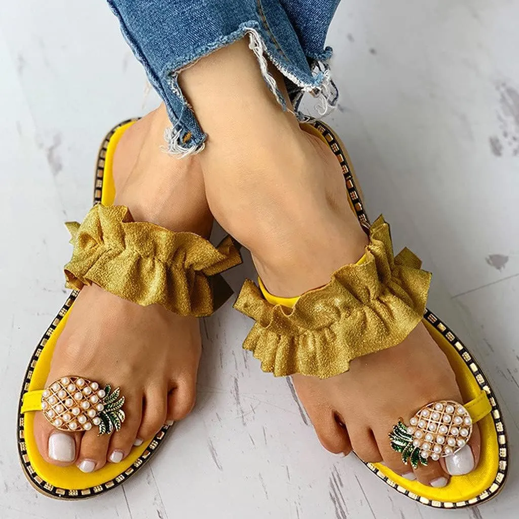 Sandals for Women Retro Bohemian Thong Sandals Roman Beach Gladiator Sandal Open Toe Summer Casual Flat Slipper