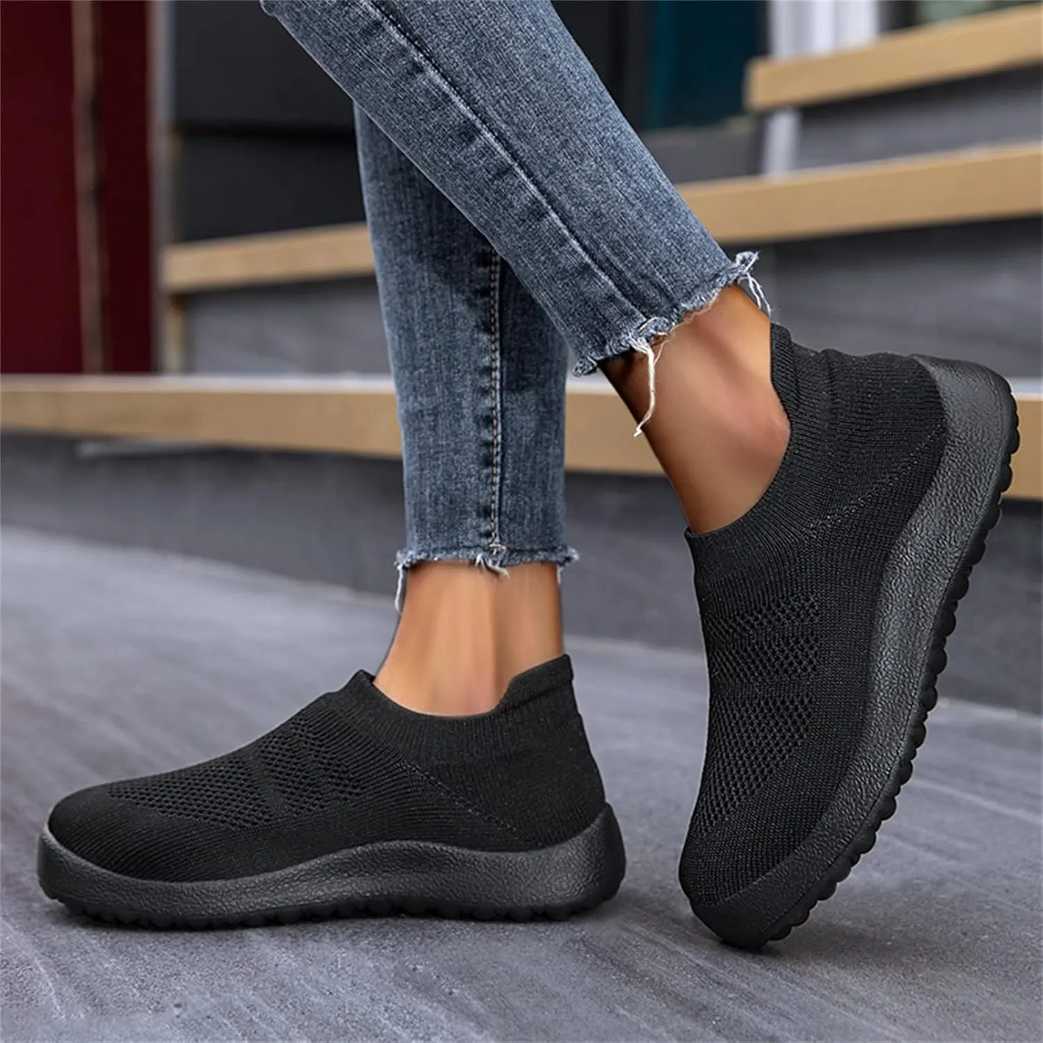 SBGMoSJ Women Athletic Walking Shoes Fashion Sneakers Zapato Tenis Antiderrapante para Mujer Womens Casual Shoes Silver Platform Wedge Sneakers for Women Women Slip On Tennis Shoes Size 8