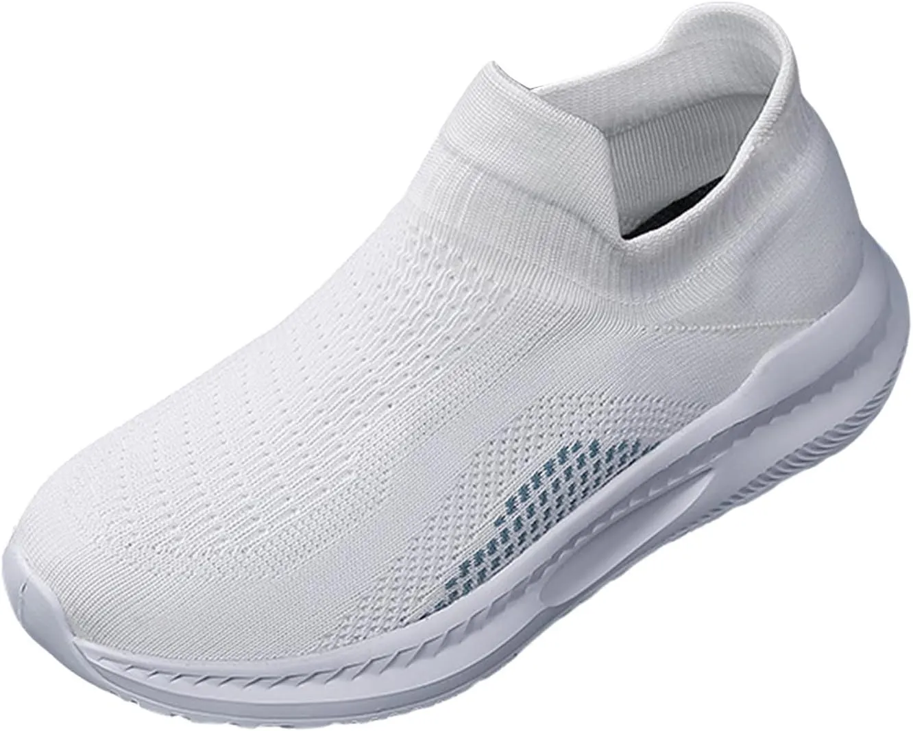 SBGMoSJ Womens Walking Shoes Slip On Sock Sneakers Comfortable Walking Shoes Women Slip On Flat Gym Shoes for Women Weightlifting Chunky Sneakers Women Tenis Antideslizante para Mujer Negros