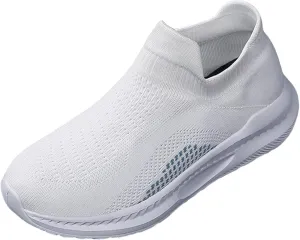 SBGMoSJ Womens Walking Shoes Slip On Sock Sneakers Comfortable Walking Shoes Women Slip On Flat Gym Shoes for Women Weightlifting Chunky Sneakers Women Tenis Antideslizante para Mujer Negros