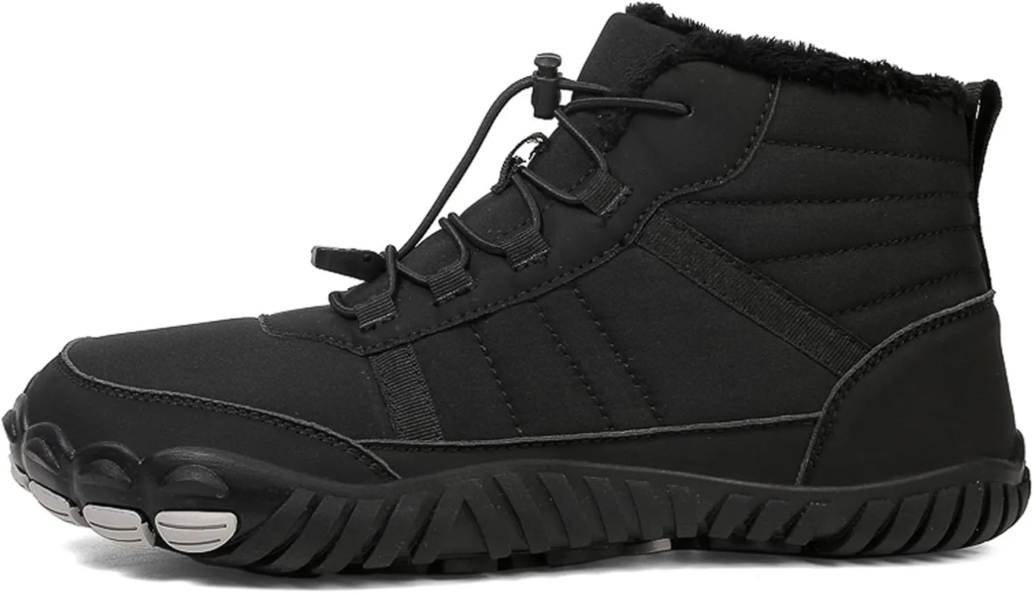 SECHRITE Barefoot Hiking Boots for Women Men Waterproof Winter Barefoot Shoes Warm Snow Boots Zero Drop Wide Toe Box Non-Slip Hike Walking Shoes