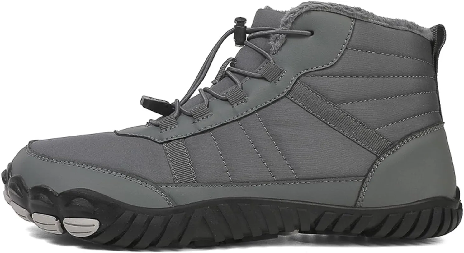 SECHRITE Barefoot Hiking Boots for Women Men Waterproof Winter Barefoot Shoes Warm Snow Boots Zero Drop Wide Toe Box Non-Slip Hike Walking Shoes