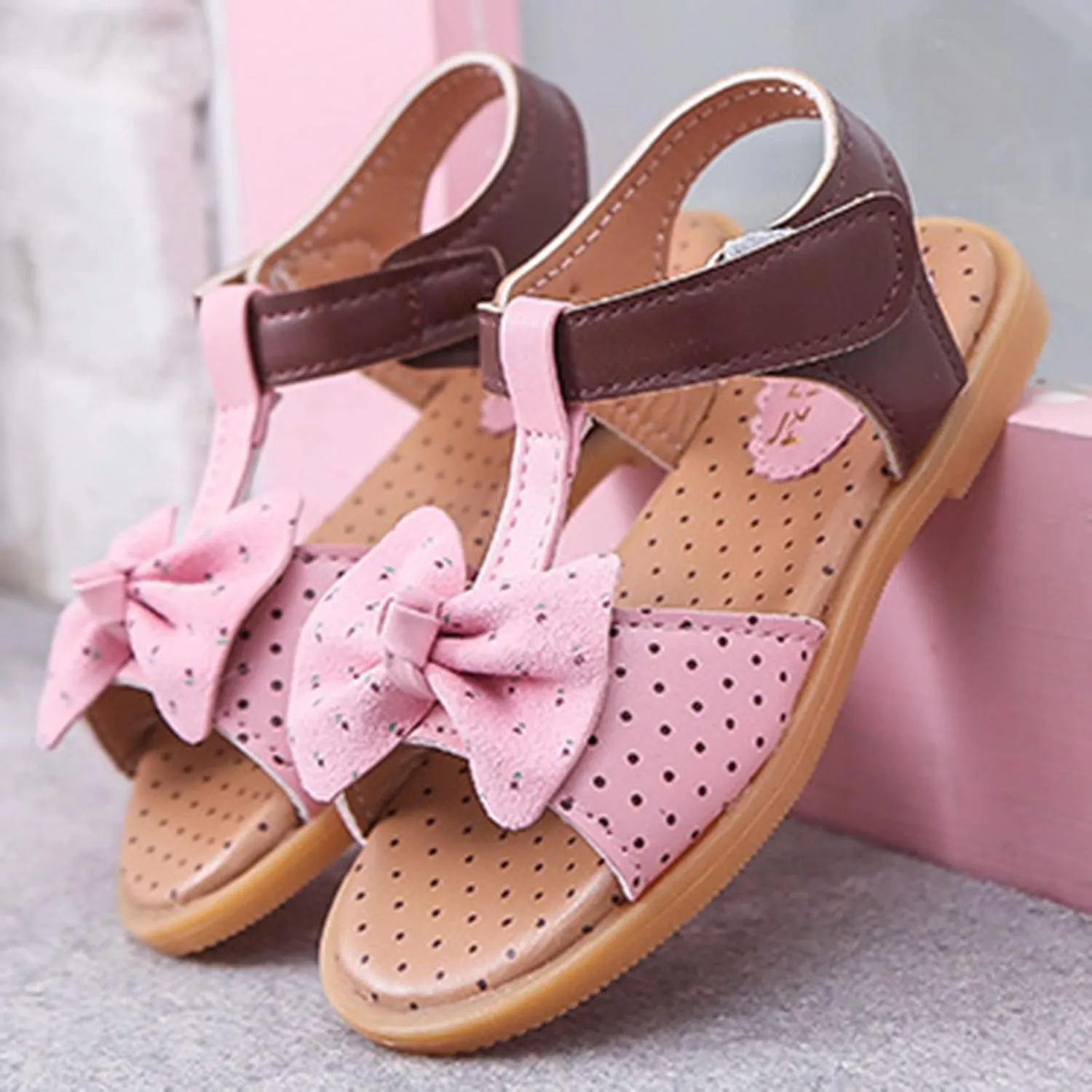 sfdgfhyf Kids Comfortable Foot Warmer Children Shoes Fashion Flat Bottom Bow Princess Sandals Soft Bottom Fashion Sandals