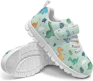 Shoes for Little Boys Breathable Road Running Shoes Hook and Loop Fasteners Outdoor Walking Shoes