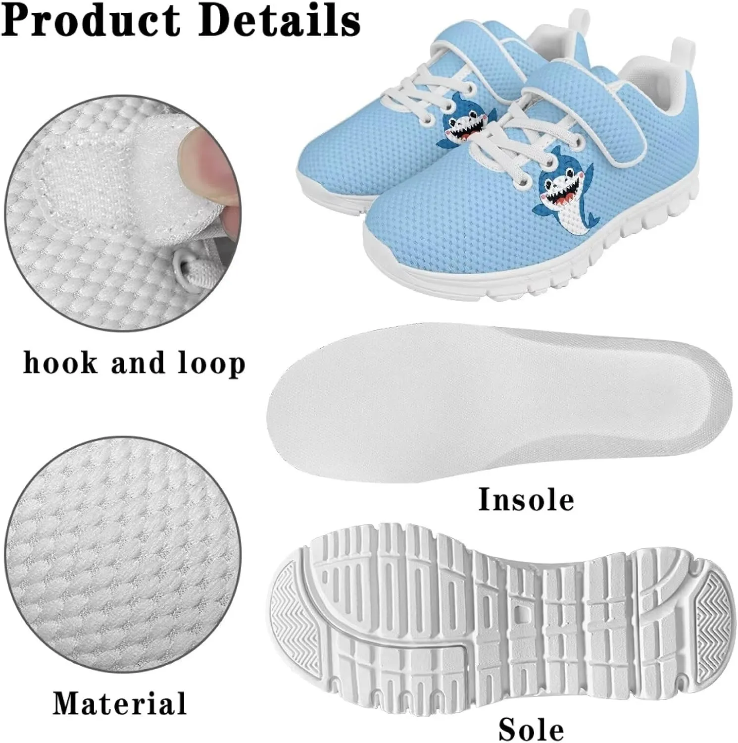 Showudesigns Athletic Tennis Shoes for Girls Kids Active Sip On Sneakers Running Gym Shoes