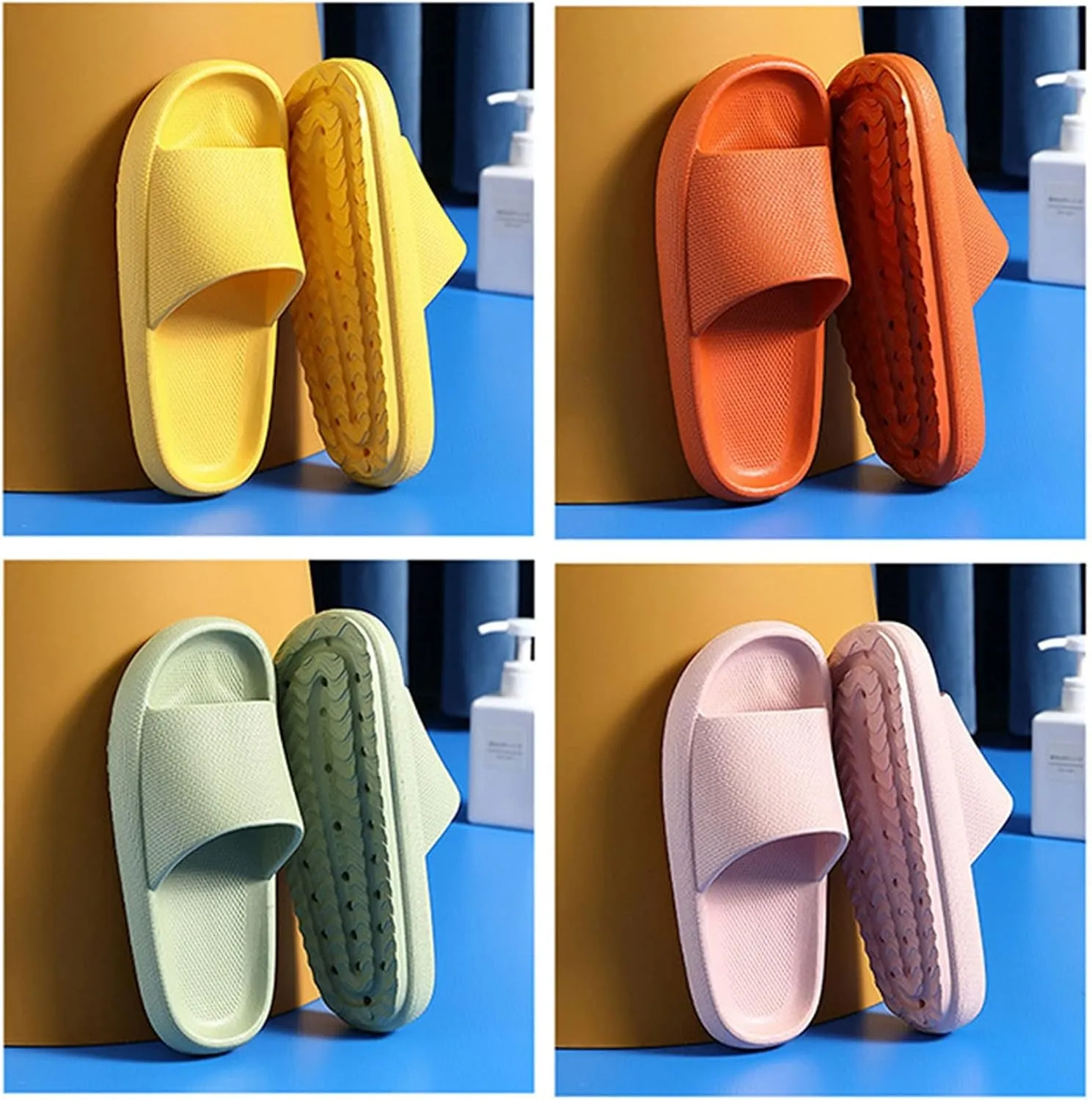 Slides for Men Womens Slides Cloud Slippers for Men Women Drainage Hole Indoor Outdoor Soft Sole Slippers