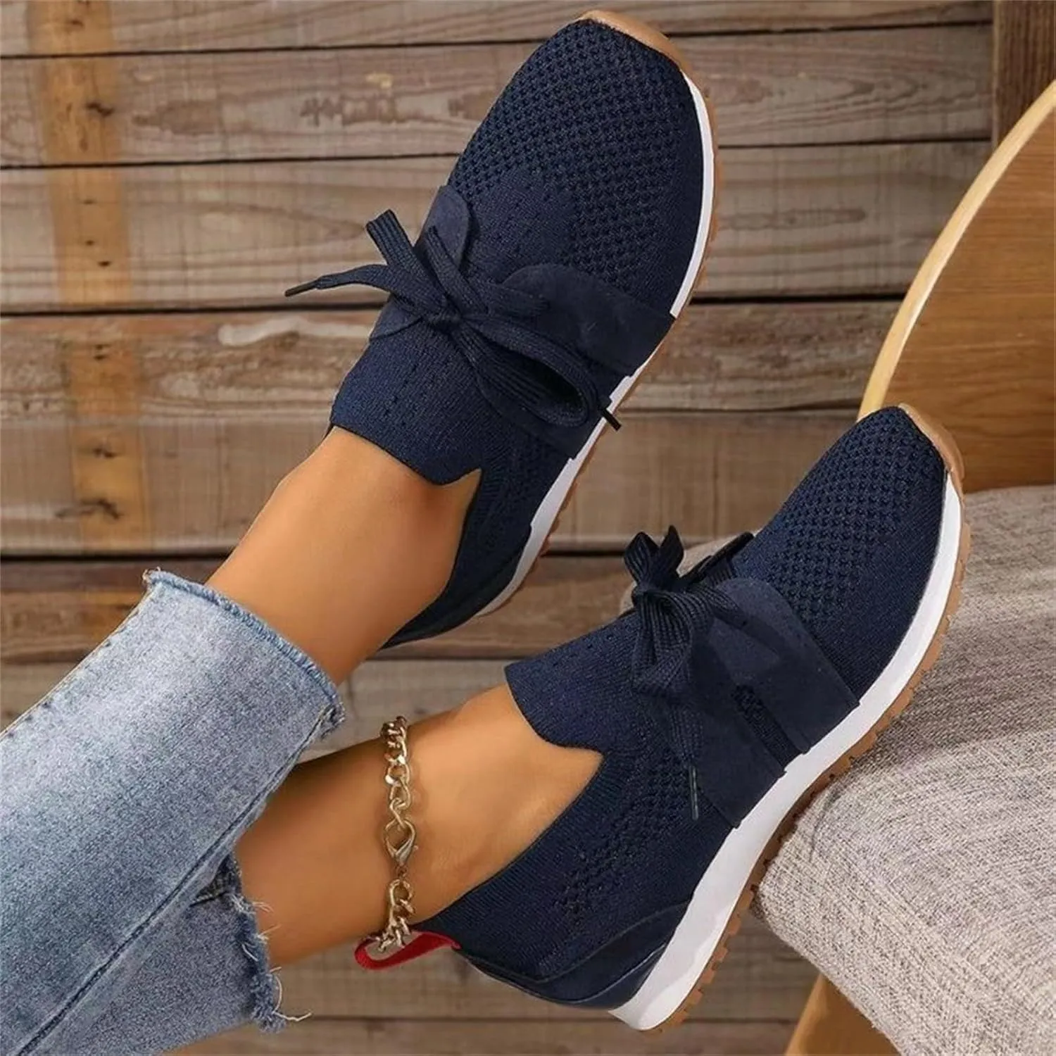 Slip On Sneakers Women Arch Support Running Shoes Non Slip Walking Shoes Lightweight Fashion Gym Workout Tennis Shoes