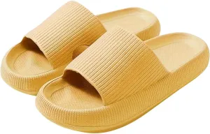 Slippers for Women and Men Non Slip Quick Drying Shower Weight Loose Exercise Slides with Cushion Recovery Slides Soft Sole Open Toe House Slippers