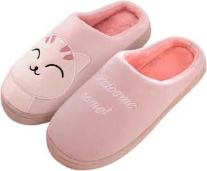Slippers for Women Indoor Fluffy Womens Slipper Memory Foam Fluffy Soft Warm Slip On House Slippers,Anti-Skid Cozy Plush for Indoor Outdoor Watermelon Red