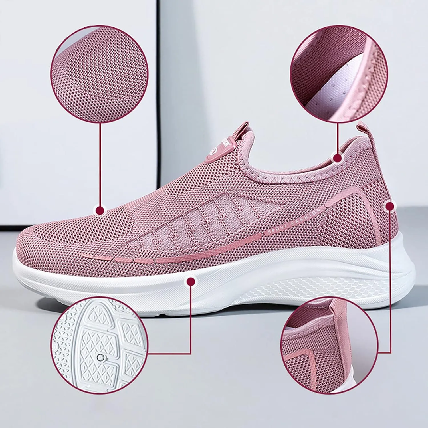 Sneakers for Walking Women Walking Shoes Women Wide Width Size 9 W Black Shoes Women Slip On White Sneakers for Women Zapatos De Mujer para Ir Al Gym