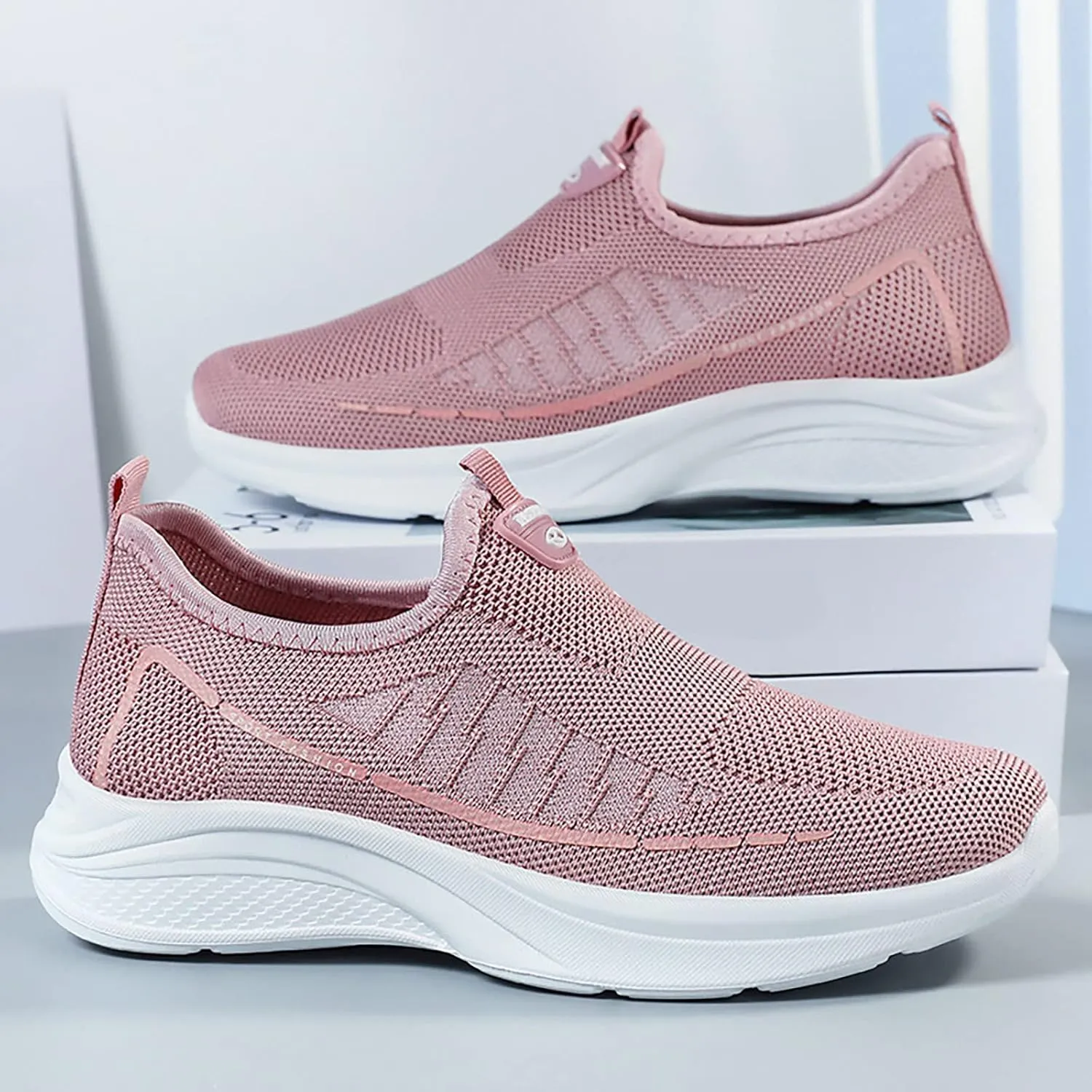 Sneakers for Walking Women Walking Shoes Women Wide Width Size 9 W Black Shoes Women Slip On White Sneakers for Women Zapatos De Mujer para Ir Al Gym
