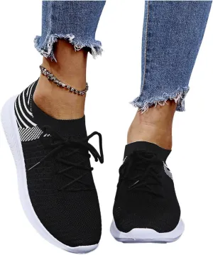 Sneakers for Women Walking Shoes Slip on Walking Sneakers for Women with Arch Support Sneakers for Women Slip on Leather 2022 Spring Canvas Shoes, Women Fashion Canvas Trainers, Platform Shoes