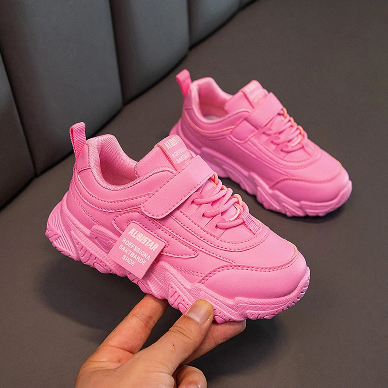 Sole Non Slip Running Sport Shoes for Kids Childrens Toddler Strap Lace Ankle Sneakers Lightweight Breathable Casual