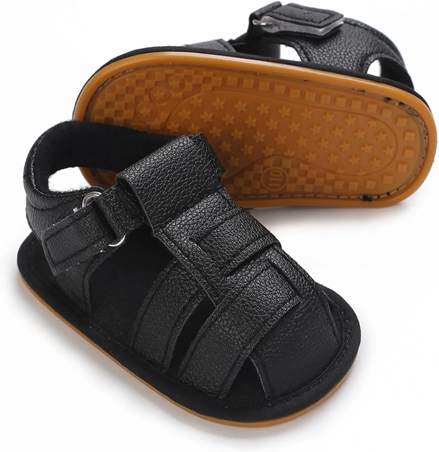 Squeaky Shoes for Infant Boys Girls Anti-Slip Sandals for Toddler Walking Shoes Baby Rubber Sole Open-Toe Sandals