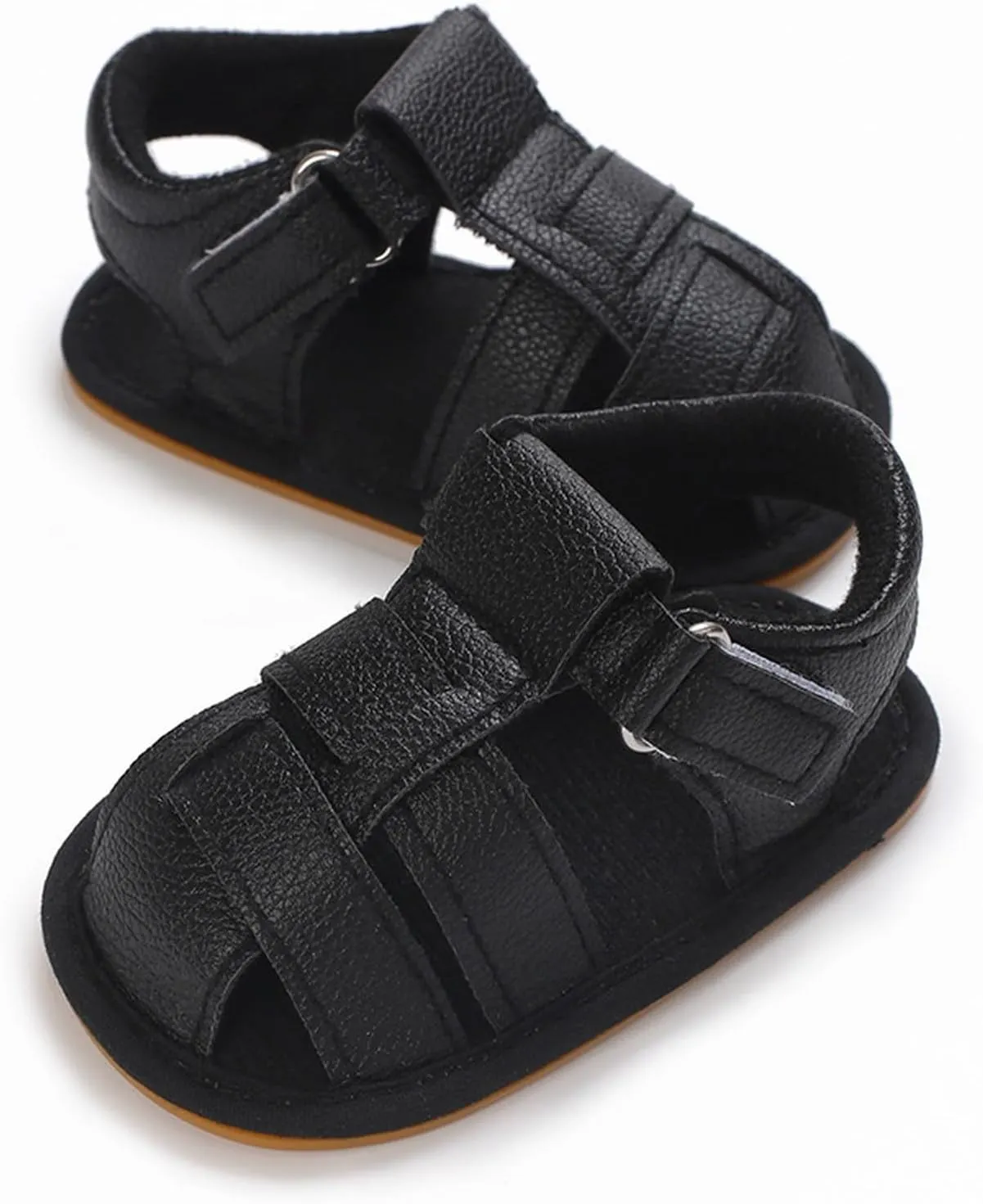 Squeaky Shoes for Infant Boys Girls Anti-Slip Sandals for Toddler Walking Shoes Baby Rubber Sole Open-Toe Sandals