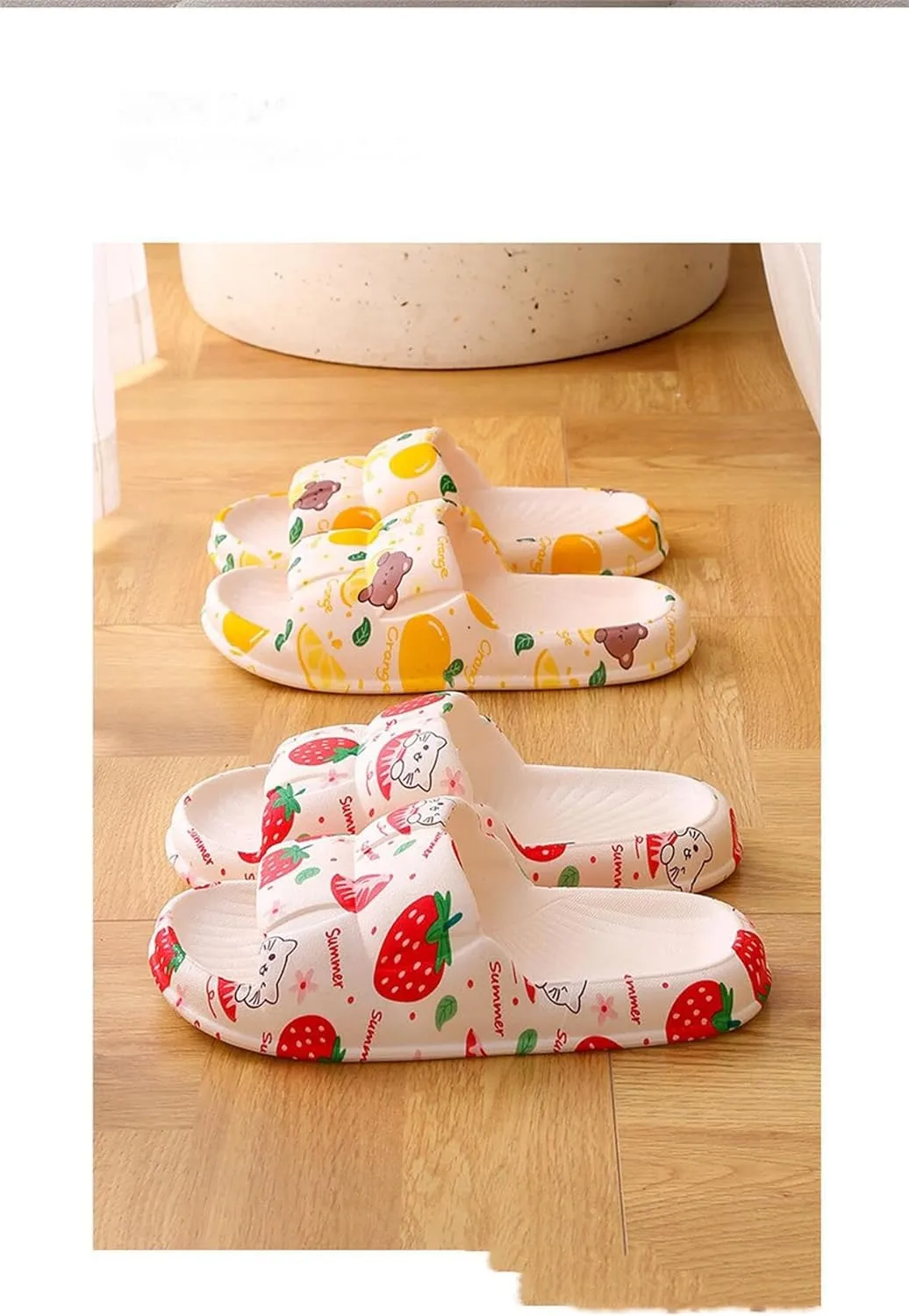 Strawberry Women Slide Slippers Sandals For Women Cute Slippers Sandals Funny Slide Beach Travel Shower Slide