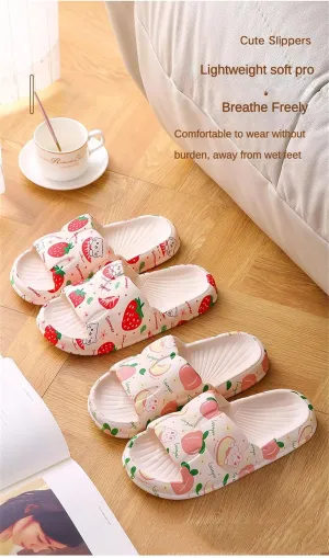 Strawberry Women Slide Slippers Sandals For Women Cute Slippers Sandals Funny Slide Beach Travel Shower Slide