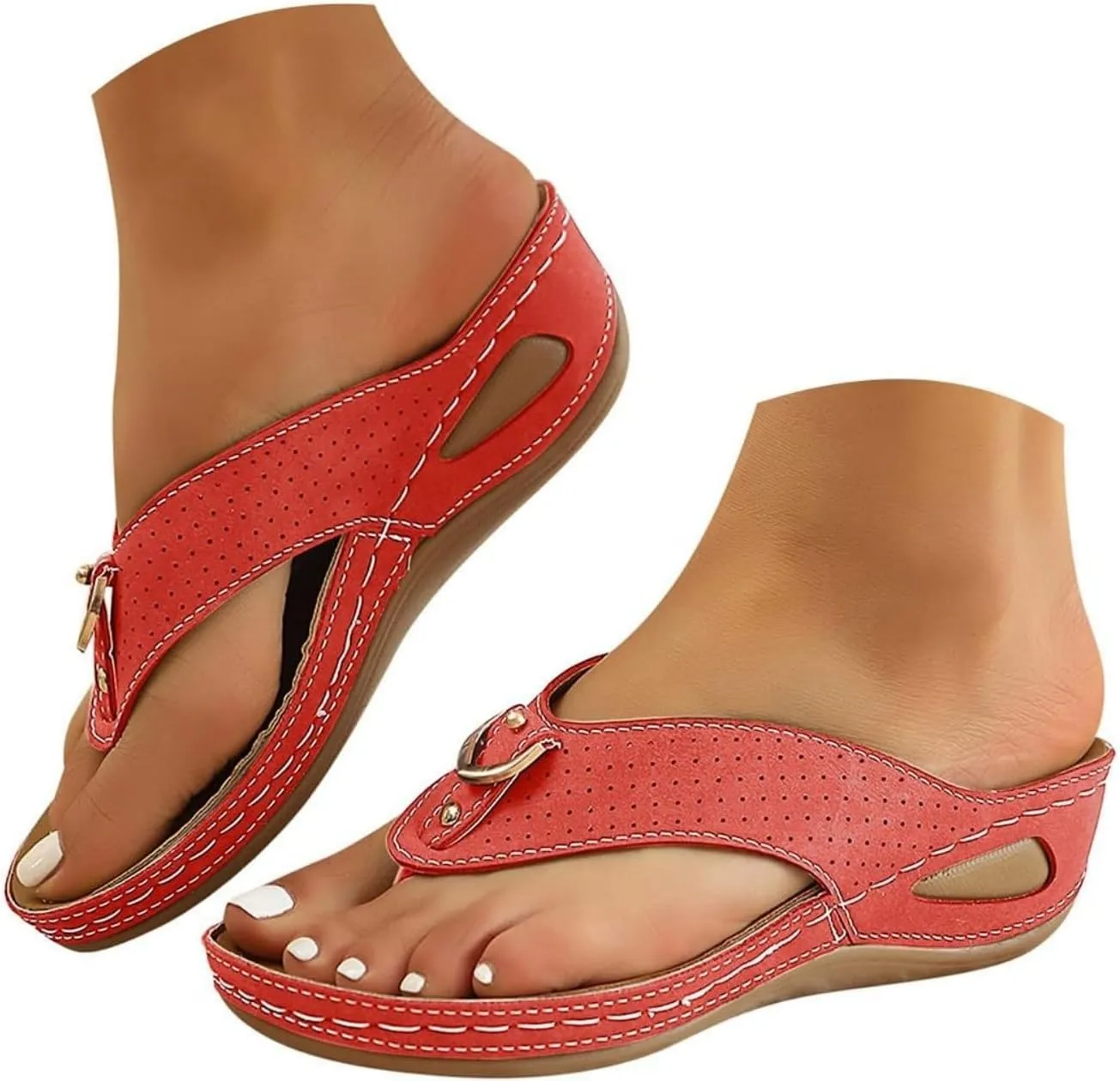 Summer Sandals for Women Arch Support Flip Flops Orthopedic Slippers Slip On Flip Flops Beach Lightweight Sandal 2025