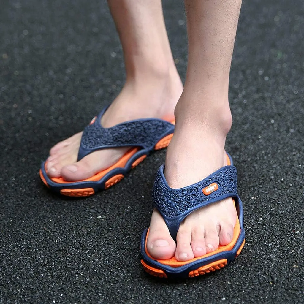 Thong Sandals Mens Flip Flops Slip on Slippers for Beach Comfortable Lightweight Open Toe Indoor Outdoor